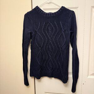 Lands end, women's drifter sweater, navy, size small 6-8